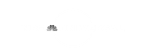 Nbc universal logo on a green background featuring TrackVia integration.