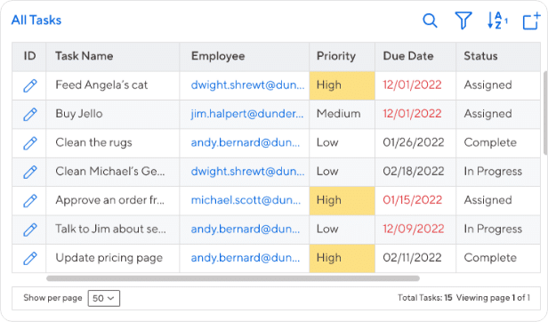 A screenshot of the task tabs in Azure, ideal for tracking progress on projects.